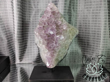 Load image into Gallery viewer, Amethyst Prasiolite Crystal Cluster on Stand
