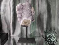 Druzy Amethyst Crystal Cluster on Stand