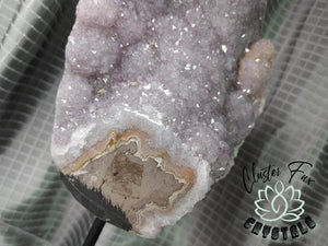Druzy Amethyst Crystal Cluster on Stand