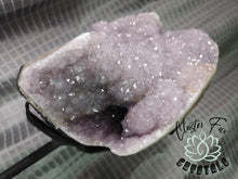 Load image into Gallery viewer, Druzy Amethyst Crystal Cluster on Stand
