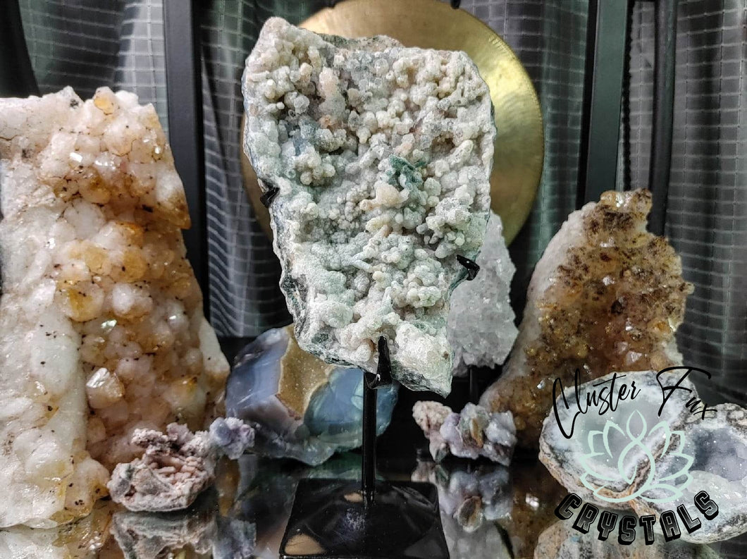 Flower Amethyst Crystal Cluster on Stand