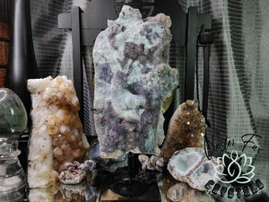 Flower Amethyst Crystal Cluster on Stand