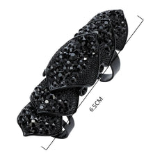 Load image into Gallery viewer, Black Rhinestone Gothic Finger Armor
