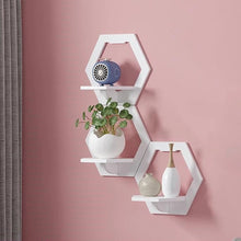 Load image into Gallery viewer, White Hexagon Wall Shelves (3) NEW
