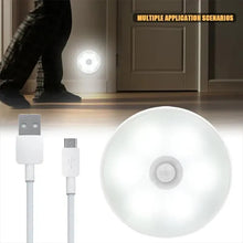 Load image into Gallery viewer, White Led Rechargeable Motion Sensor Puck Lights 3pk
