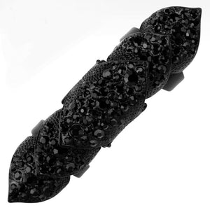 Black Rhinestone Gothic Finger Armor