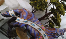 Load image into Gallery viewer, Hand Painted Resin Wolf w/ Artificial Decorative Tree
