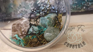 Artificial Moss & Crystal Healing Hanging Sphere