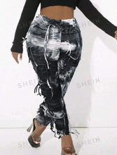 Load image into Gallery viewer, Shein Grunge Mummy Fringe Leggings XXL/16 NWT
