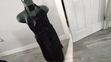 Load image into Gallery viewer, Black Velour &amp; Faux Fur Apron 0/S
