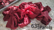 Deep Red Burgundy Sheer Curtain Panels 5pc