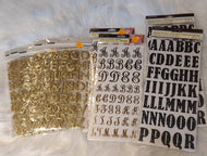 Recollections Black & Gold Alphabet Stickers (9pkgs)