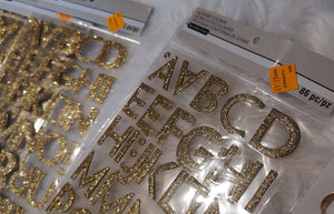 Recollections Black & Gold Alphabet Stickers (9pkgs)
