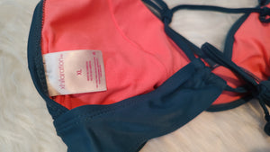 Xhilaration Blue Neon Strappy Padded Bikini Top XL