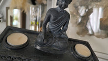 Load image into Gallery viewer, Grey Resin Zen Dual Candle Holder
