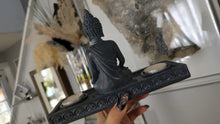 Load image into Gallery viewer, Grey Resin Zen Dual Candle Holder
