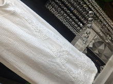 Load image into Gallery viewer, Candie&#39;s Victorian Ivory White Ribbed Knit Lace Tank Top LG
