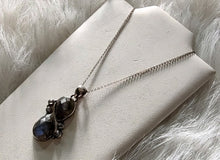 Load image into Gallery viewer, Faceted Labradorite Necklace in Sterling Silver
