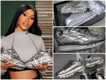 Load image into Gallery viewer, Silver Cardi B Reebok Shoes sz7.5 NEW IN BOX
