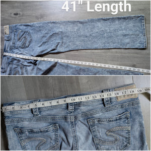 Silver 925 Women's Suki Mid Baby Boot Denim Acid Wash Jeans 36/33