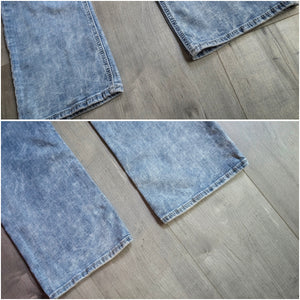 Silver 925 Women's Suki Mid Baby Boot Denim Acid Wash Jeans 36/33