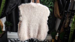 Oak + Fort Faux Fur Shag Peach Vest MD