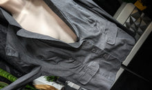 Load image into Gallery viewer, Ricki&#39;s Grey Rouched Blazer Jacket sz16/XL
