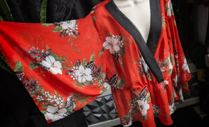 Floral Kimono Sheer Robe Top XXL