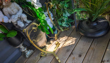 Load image into Gallery viewer, Gold Painted Ornate Victorian Baroque Easel, Banana or Book Holders x2
