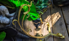 Load image into Gallery viewer, Gold Painted Ornate Victorian Baroque Easel, Banana or Book Holders x2
