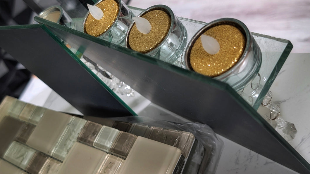 Mirror Candle Holders x2