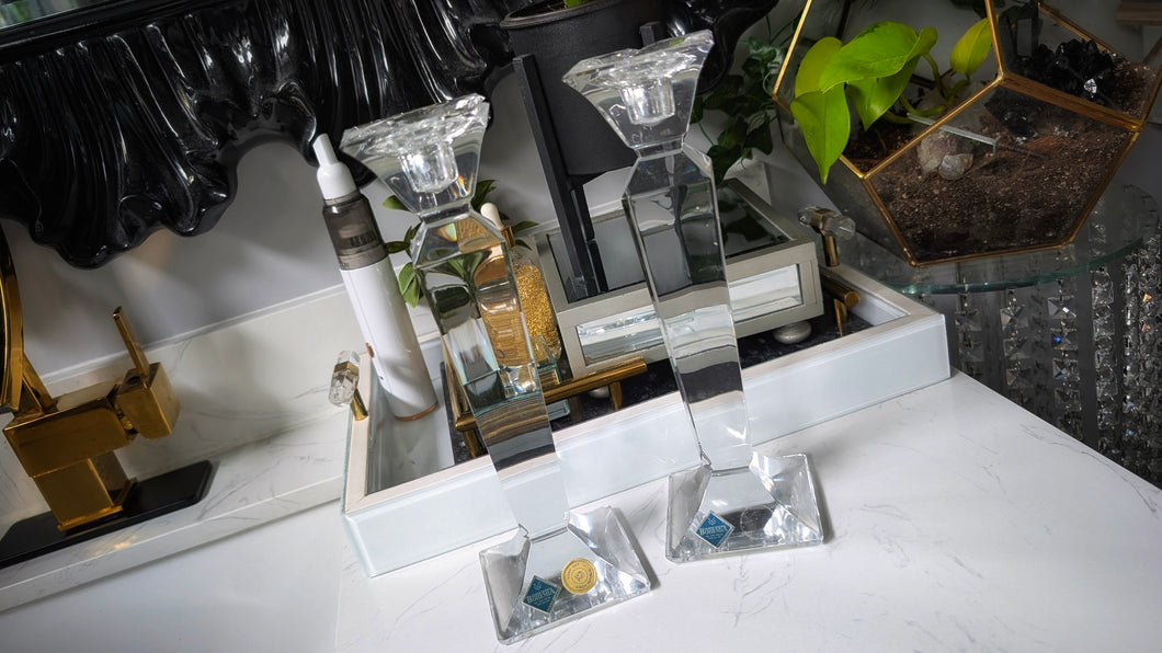 Bohemia Lead Crystal Candle Holders 10