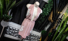 Load image into Gallery viewer, Covet Dusty Rose Short Halter Romper Suit XL
