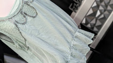 Load image into Gallery viewer, Ricki&#39;s Mint Sheer Boho Beaded Tank Top Blouse XL
