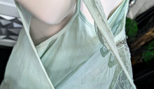 Load image into Gallery viewer, Ricki&#39;s Mint Sheer Boho Beaded Tank Top Blouse XL
