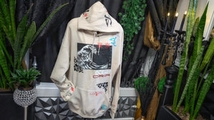 Shark Ocean Drip Vibes Glitter Hoodie LG
