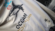 Load image into Gallery viewer, Shark Ocean Drip Vibes Glitter Hoodie LG

