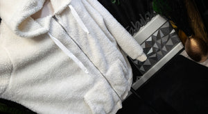 Warehouse One Ivory Sherpa Comfy Hoodie 3X
