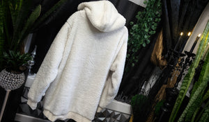 Warehouse One Ivory Sherpa Comfy Hoodie 3X
