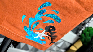 Men's Metallic Blue Ocean Drip T-Shirt SM NEW
