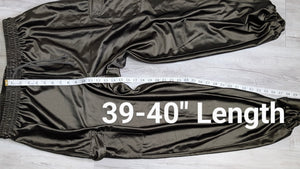 Metallic Silky Army Green Camo Jogger Pants XL-1X