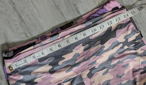 Pink & Grey Camouflage Camo Activewear Leggings LG