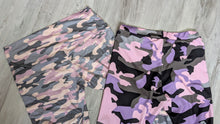 Load image into Gallery viewer, Pink &amp; Grey Camouflage Camo Activewear Leggings LG
