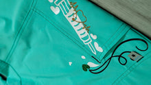 Load image into Gallery viewer, Nurse Drip Glitter Minty Green Medical Scrub Pants LG
