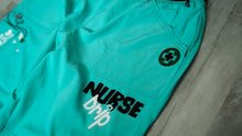 Load image into Gallery viewer, Nurse Drip Glitter Minty Green Medical Scrub Pants LG
