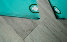 Load image into Gallery viewer, Nurse Drip Glitter Minty Green Medical Scrub Pants LG
