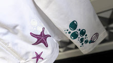 Load image into Gallery viewer, ACX Ocean Drip Glitter Handmade Octopus Athletic Jacket LG
