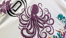 Load image into Gallery viewer, ACX Ocean Drip Glitter Handmade Octopus Athletic Jacket LG
