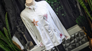ACX Ocean Drip Glitter Mermaid Athletic Jacket LG