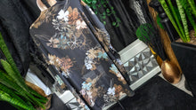 Load image into Gallery viewer, Eclipse Black Floral Sheer Cover Up Shawl MD-XL
